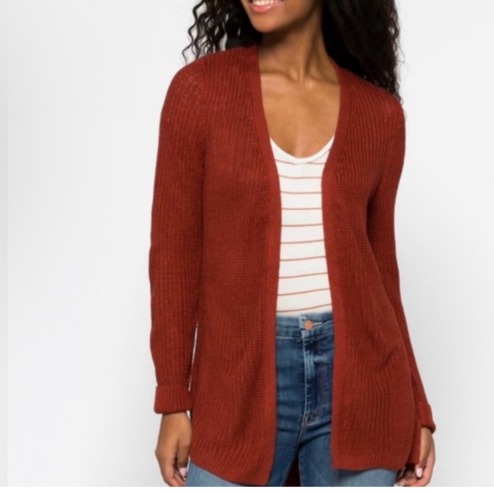 Women's Rust Sweater with Bow Details
